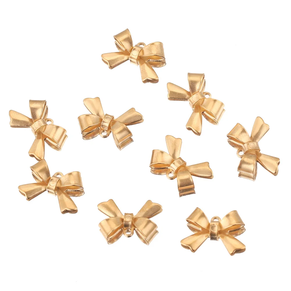 3D Bow Pendant Charms