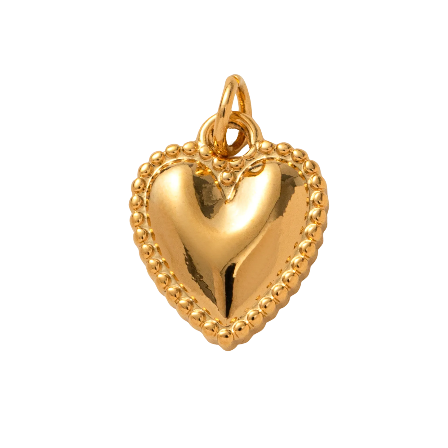 Breloque en forme de cœur doré