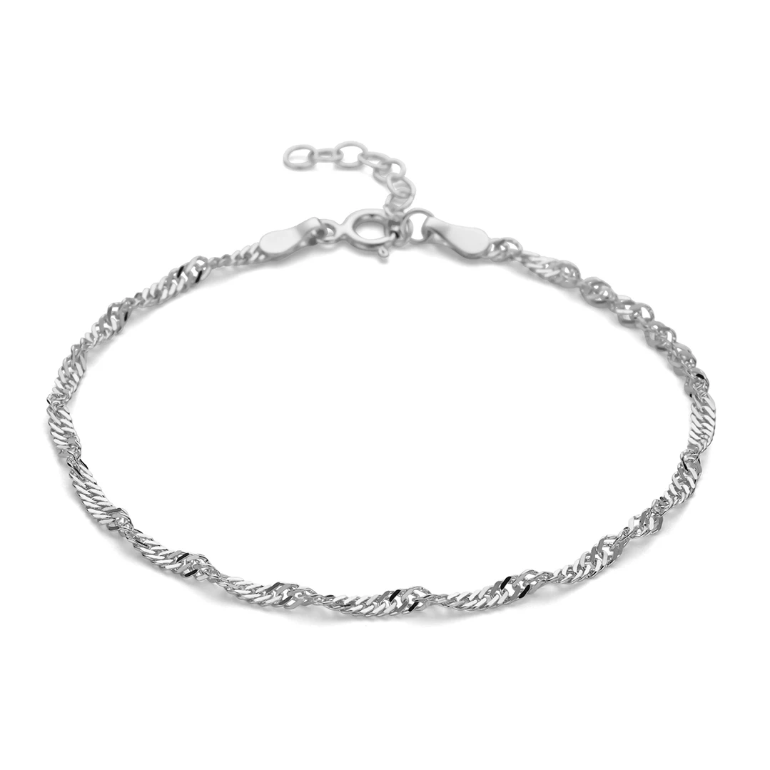 Bracelet de cheville à chaîne Helix
