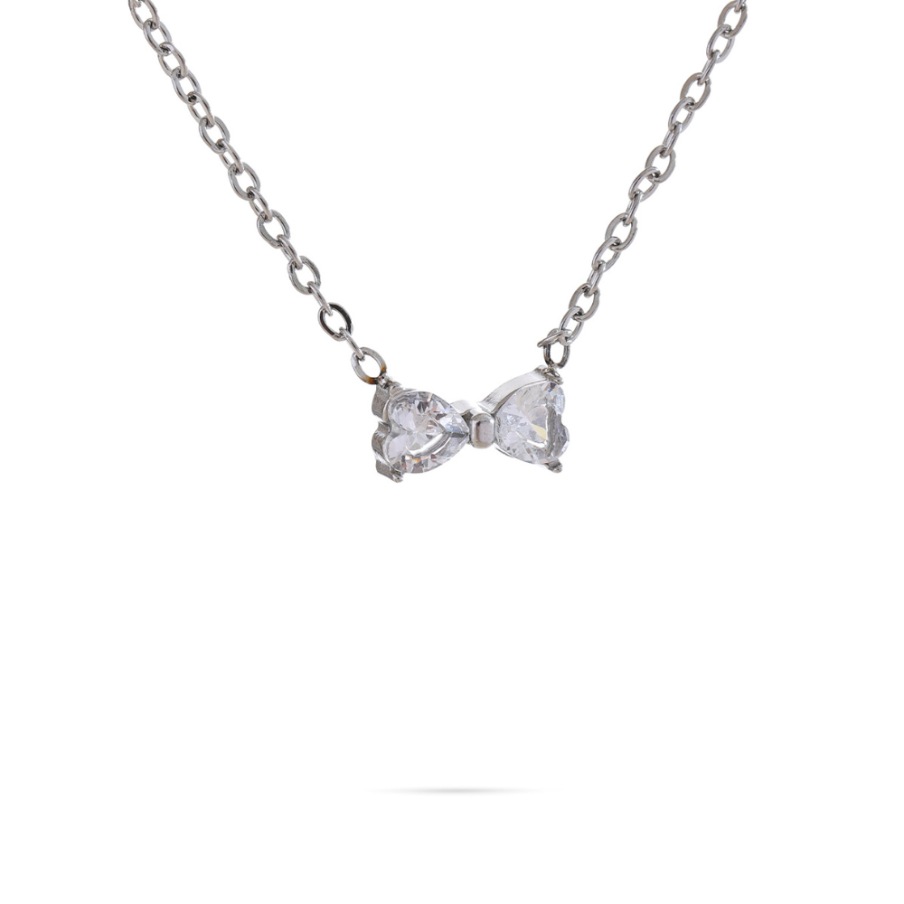 Collier brillant avec nœud papillon