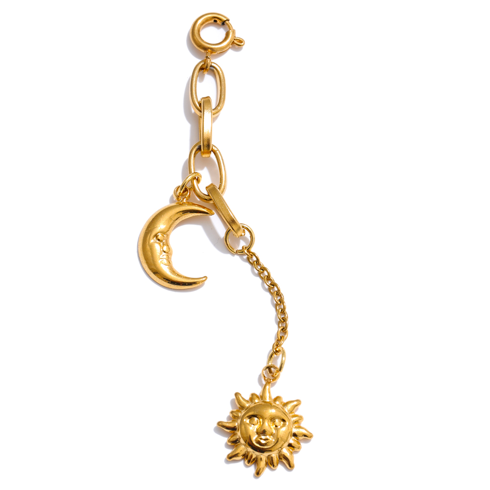 Chaîne à breloques Duo Lune et Soleil