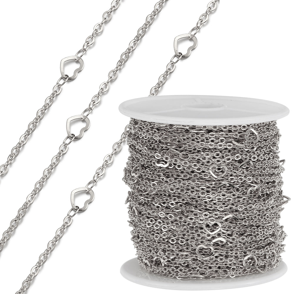 Satin Heart Touch Chain for Anklet