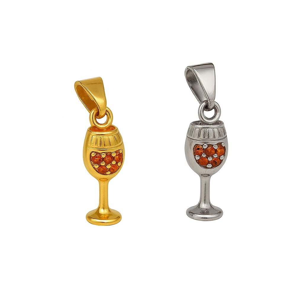 Pendant Ruby Wine Cup Charm