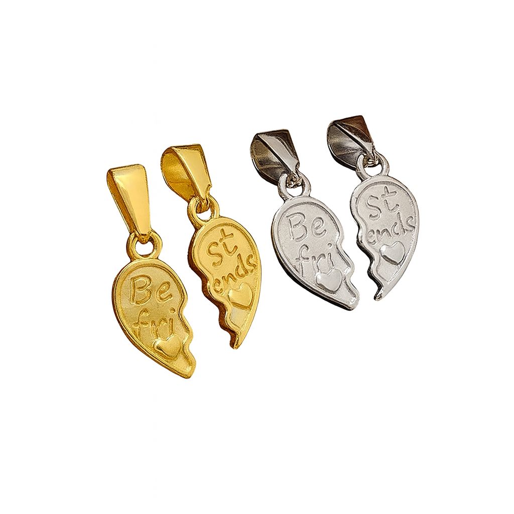 Best Friends Heart Charm