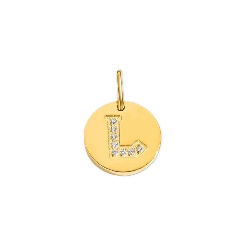 Alphabet Sparkle Coin Charms