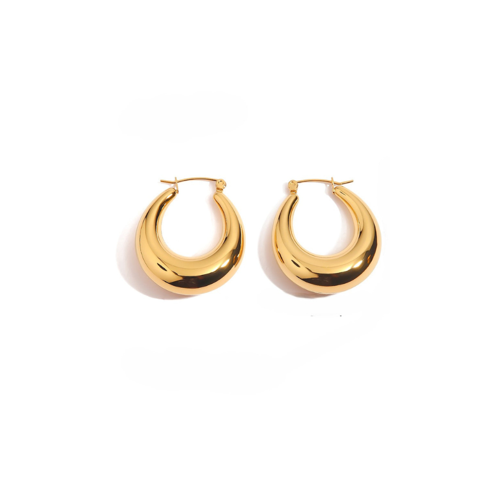 Gardenia Hoops Earrings