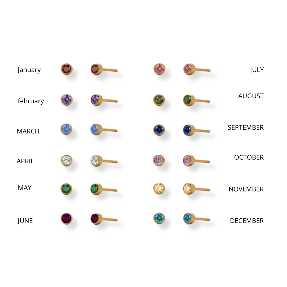 Birthstone Studs Earings