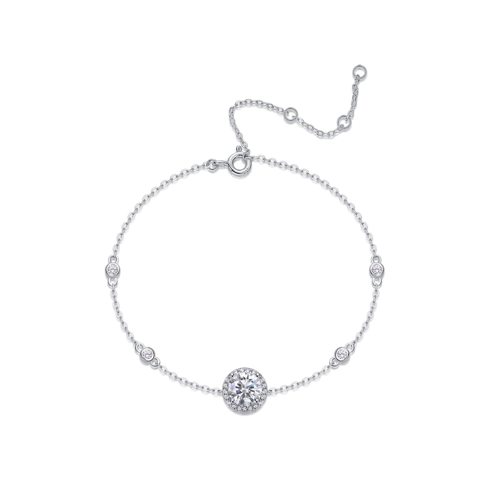 Royal Lavender Moissanite Bracelet