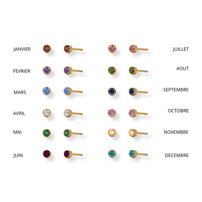 Birthstone Studs Earings