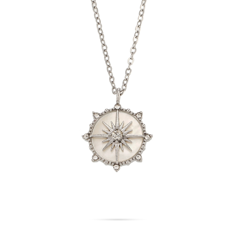 Shell Wheel of Fortune Pendant Necklace