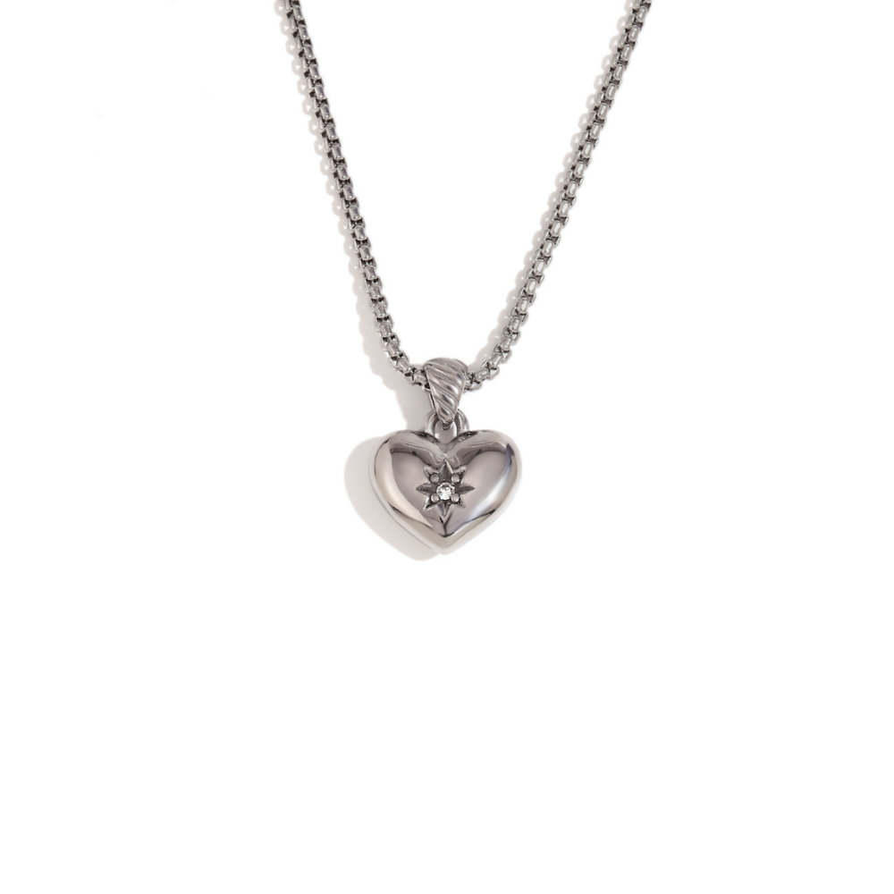 Adventurous Heart Shaped Pendant Necklace