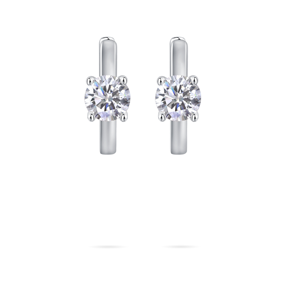 Sparkling Garnet Moissanite Earrings