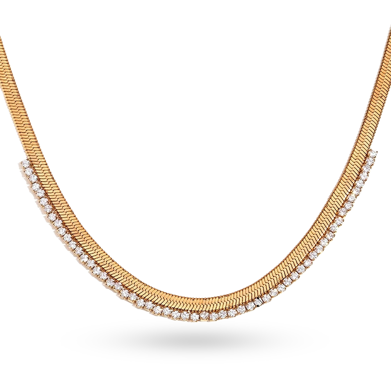 Courageous Herringbone Chain Necklace