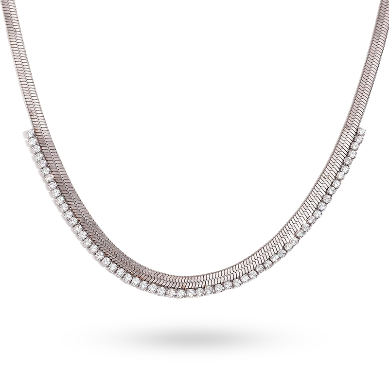 Courageous Herringbone Chain Necklace