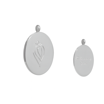 Collier pendentif floral fleur de naissance