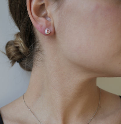 Ethereal Purity Heart Earrings