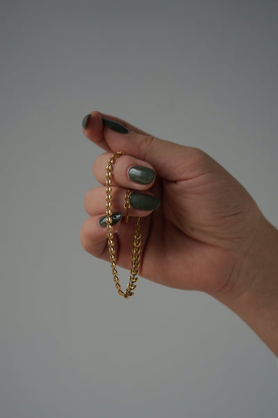 Attractif Olive Leaf Chain Bracelet