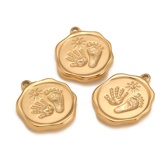 Footprint Handprint Charm