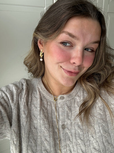 Leaf Pearl Earrings