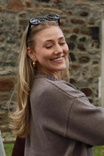 Cinnamon Swirl Hoop Earrings