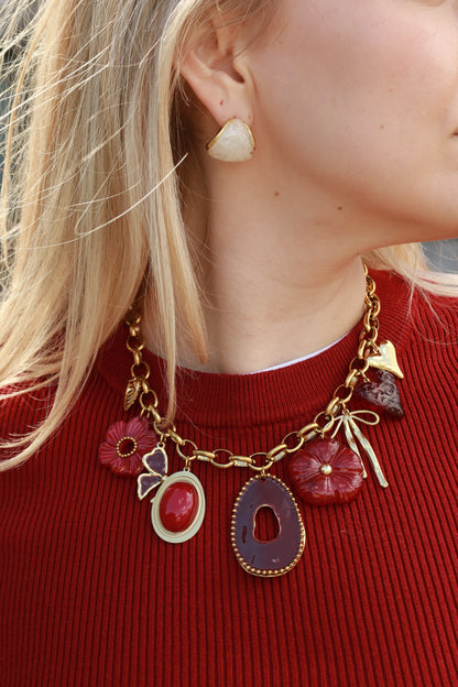 Pomegranate Burgundy Necklace
