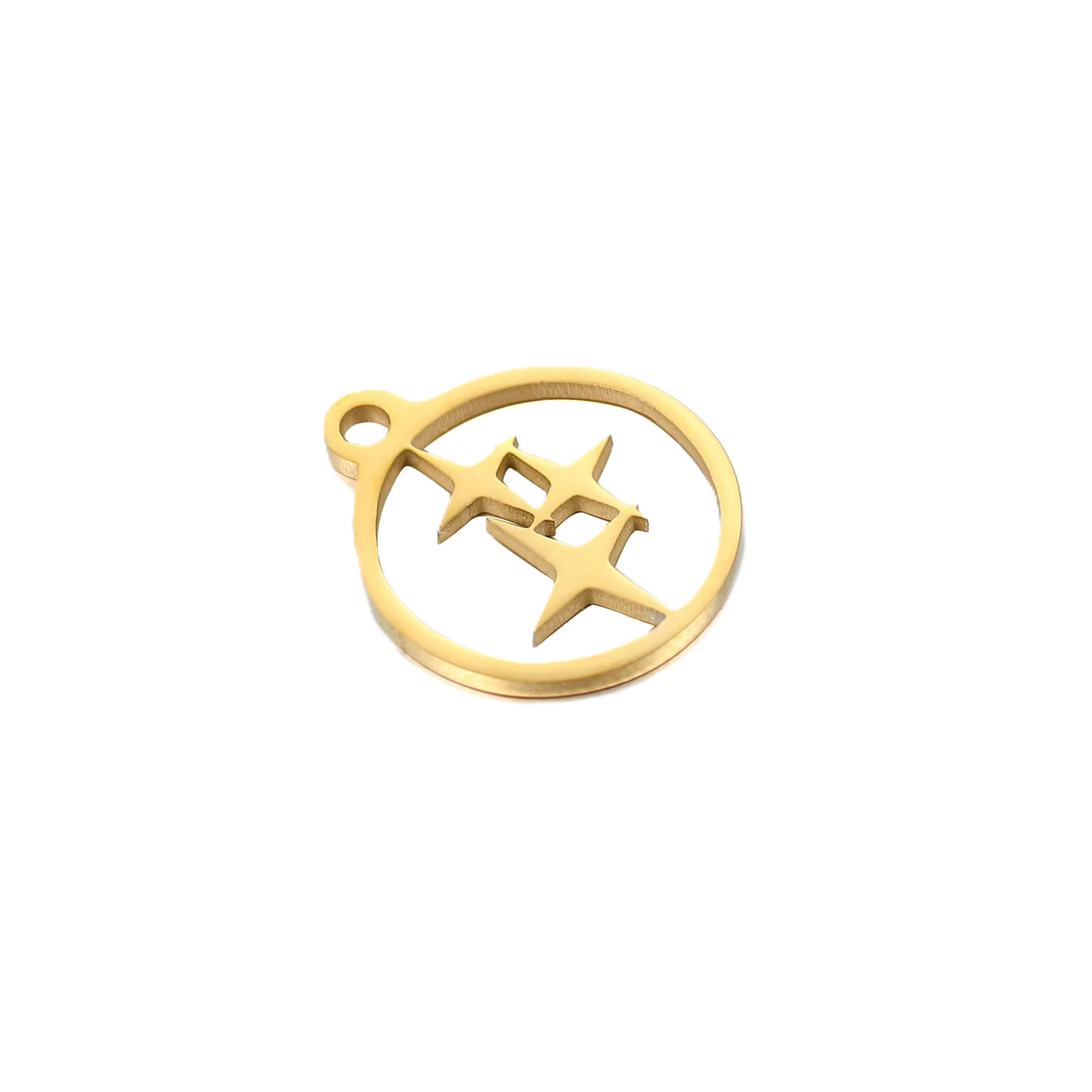Three Stars Medallion Charm