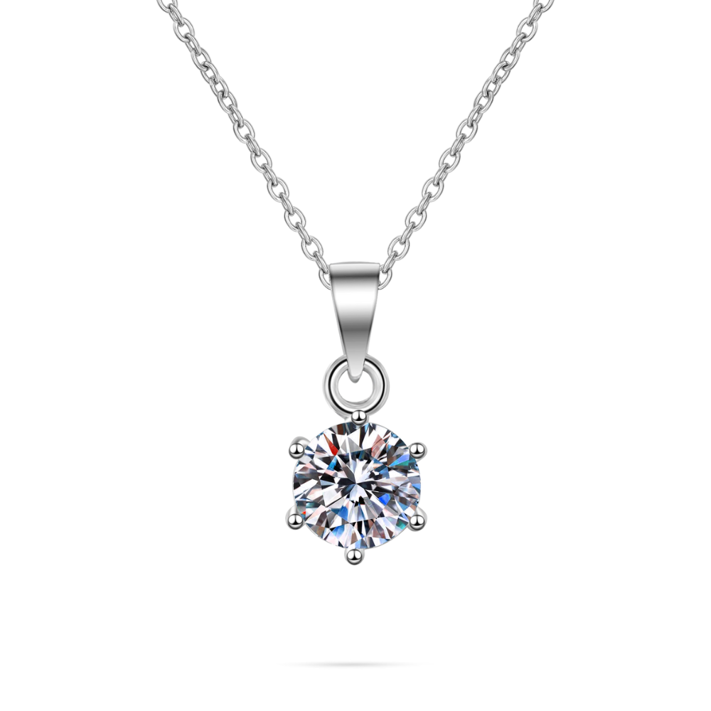 Hidden Charm Solitaire Moissanite Necklace