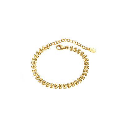 Attractif Olive Leaf Chain Bracelet