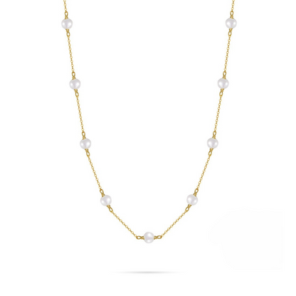 Collier chaîne de perles d'eau douce