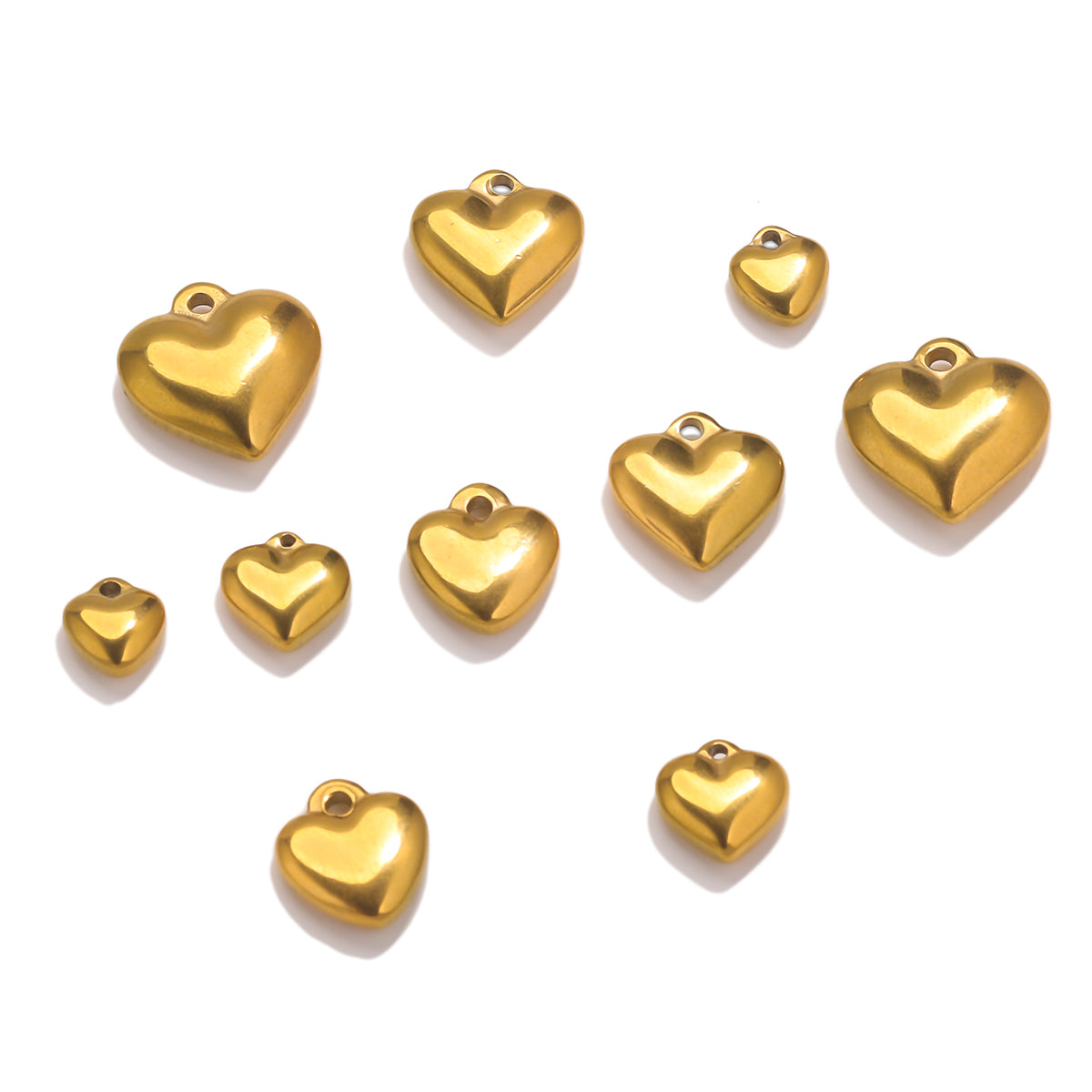 3D Heart Charms